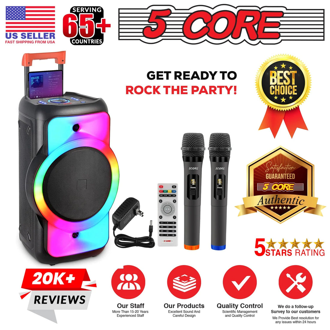 Revolutionize Your Events with the 5 Core Bluetooth Speaker & Karaoke System