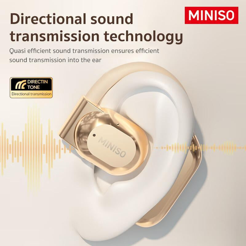 Christmas MINISO X38 Wireless Open Earbud, Noise Cancelling Headphone with Microphone, Hifi Stereo Noise Cancelling Sports Headphone for Electronic Devices