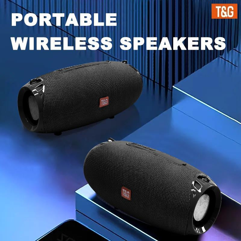 T&G Outdoor Portable Wireless Speaker, TWS Stereo Sound Rechargeable Speaker, Home Music Speaker Compatible with Phone/Tablet/Tv, Audio & Video Product