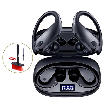 Wireless Earbuds V5.3: Over-Ear Buds with 90Hrs Playback, Wireless Charging, Waterproof Design, Sports Earhooks, Dual Power Display