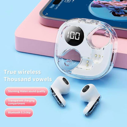 True Wireless Bluetooth Headphones with ENC and LED Power V5.3+EDR Transparency Digital Display Stereo Sound Earphones - Audio and Electronic Ace Fast