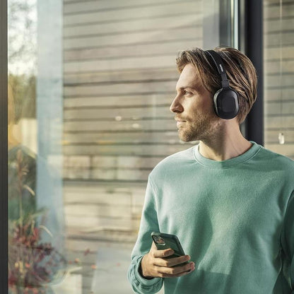 Philips Active Noise Cancelling Headphones Wireless Bluetooth H6506 Flat Folding Lightweight over Ear Wireless Headphones W/Multipoint Bluetooth Connection 30H Playtime with Deep Bass for Home/Office