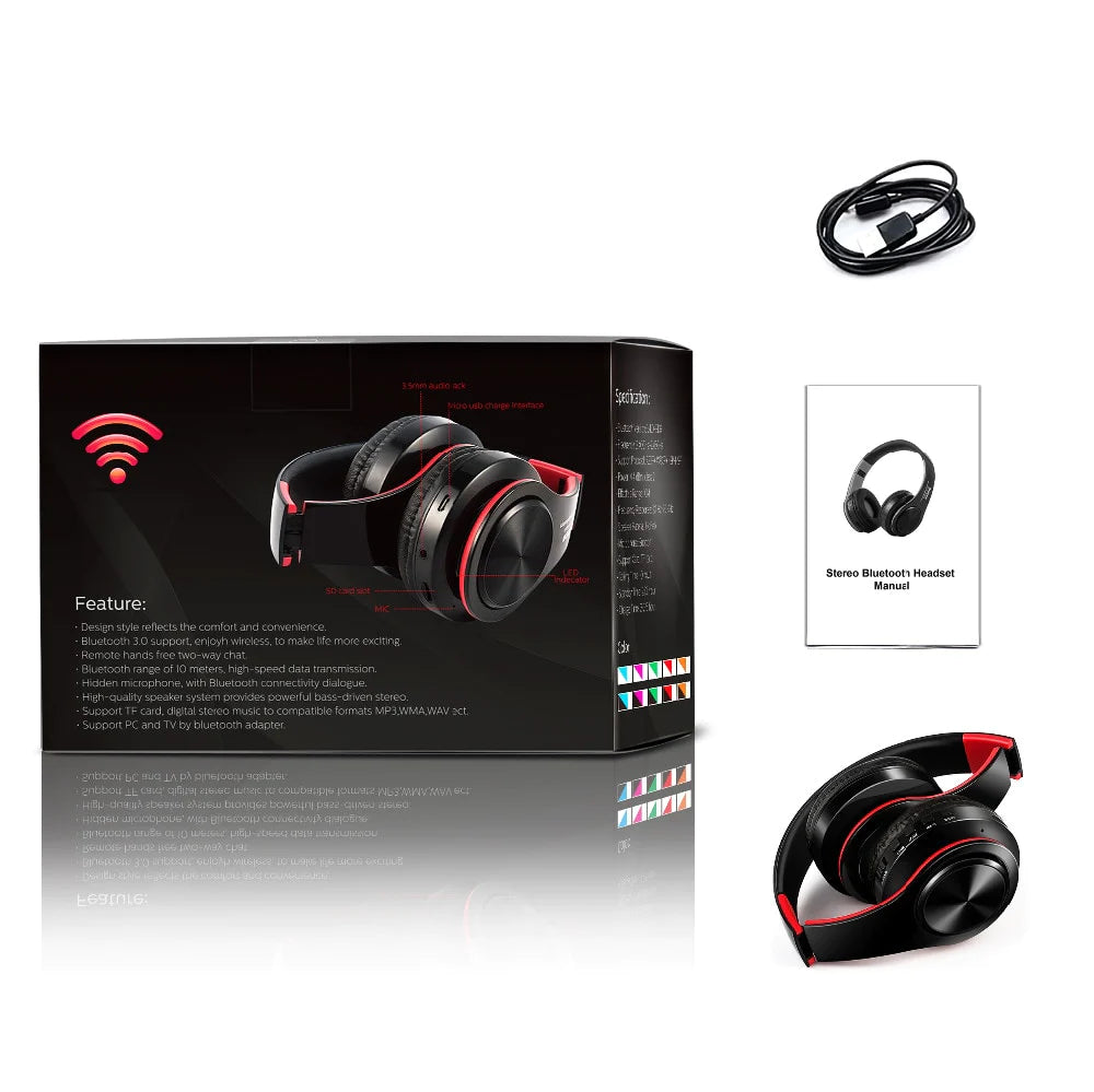 Headphones Bluetooth Headset Earphone Wireless Headphones Stereo Foldable Sport Earphone Microphone Headset Handfree MP3 Player