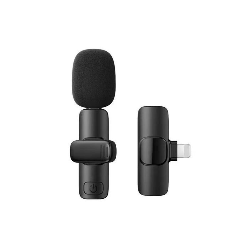 Wireless Lavalier Microphone, Portable Clip-On Microphone, Portable Mini Microphone for Video Recording, Live Streaming, Interviewing & Vlogging, Mini Noise-Canceling Radio Equipment for Iphone